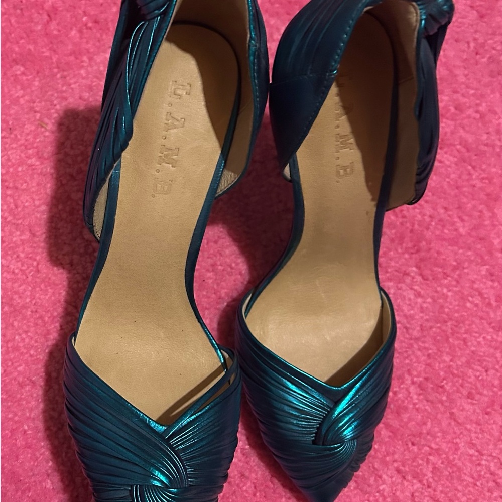 L.A.M.B. Elegant Blue Heels